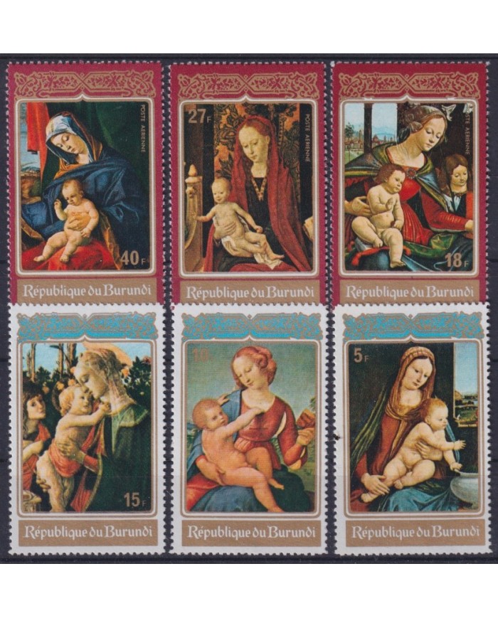 F-EX41545 BURUNDI MNH 1972 CHRISTMAS NAVIDAD ART PAINTING.