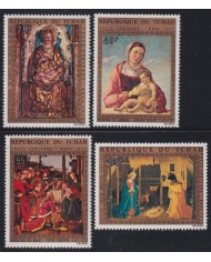 F-EX41552 CHAD TCHAD MNH 1972 CHRISTMAS NAVIDAD ART PAINTING PIETRO PERUGINO FRA ANGELICO.
