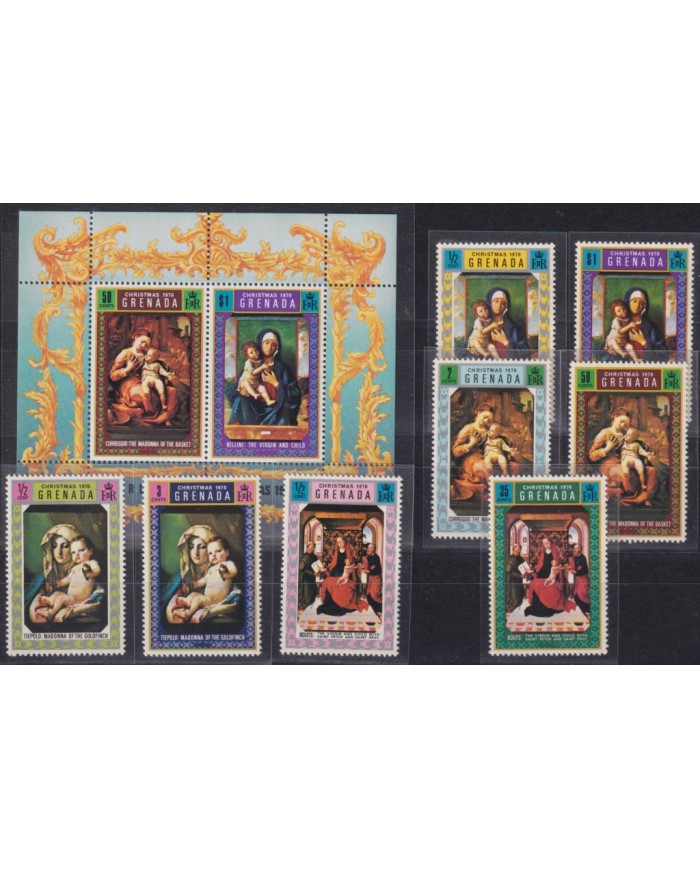 F-EX40485 GRENADA MNH 1970 CHRISTMAS NAVIDAD ART PAINTING TIEPOLO CORREGGIO BOUTS.