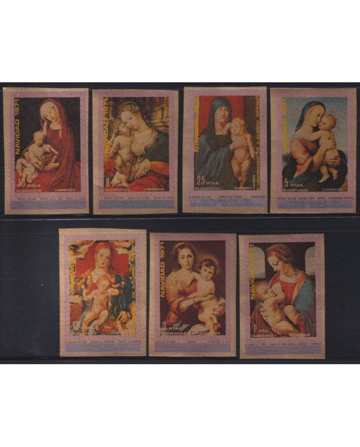 F-EX40502 GUINEA EQUATORIAL MNH 1971 IMPERF CHRISTMAS ART PAINTING RAPHAEL LEONARDO MURILLO DURER.