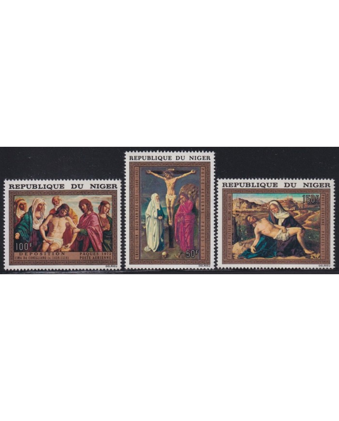 F-EX41540 NIGER MNH 1973 CHRISTMAS EASTERN NAVIDAD ART PAINTING BELLINI VAN DER GOES.