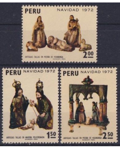 F-EX41551 PERU MNH 1971 CHRISTMAS NAVIDAD ART COLONIAL SCULTURE.