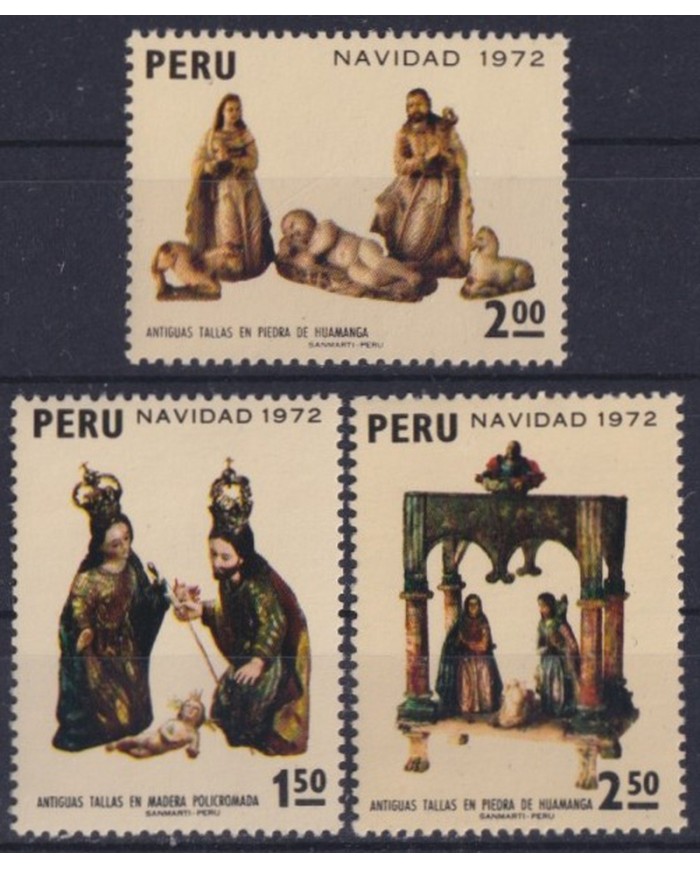 F-EX41551 PERU MNH 1971 CHRISTMAS NAVIDAD ART COLONIAL SCULTURE.