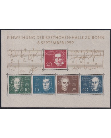 F-EX41520 GERMANY MH 1959 MUSIC BEETHOVEN MUSIC HANDEL HEYDEN.