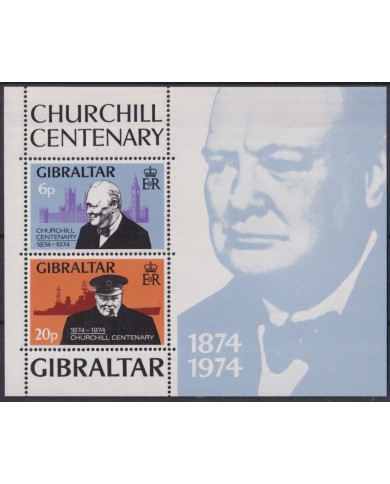 F-EX41657 GIBRALTAR MNH 1974 CENTENARY OF WINSTON CHURCHILL.