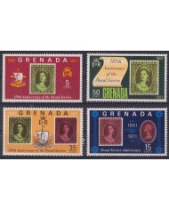 F-EX41565 GRENADA MNH 1971 CENTENARY OF STAMPS.