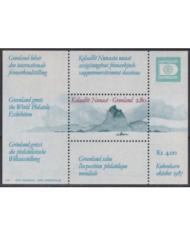 F-EX41606 GREENLAND GRONLAND MNH 1987 POLAR LANDSCAPE HAFNIA PHILATELIC EXPO.