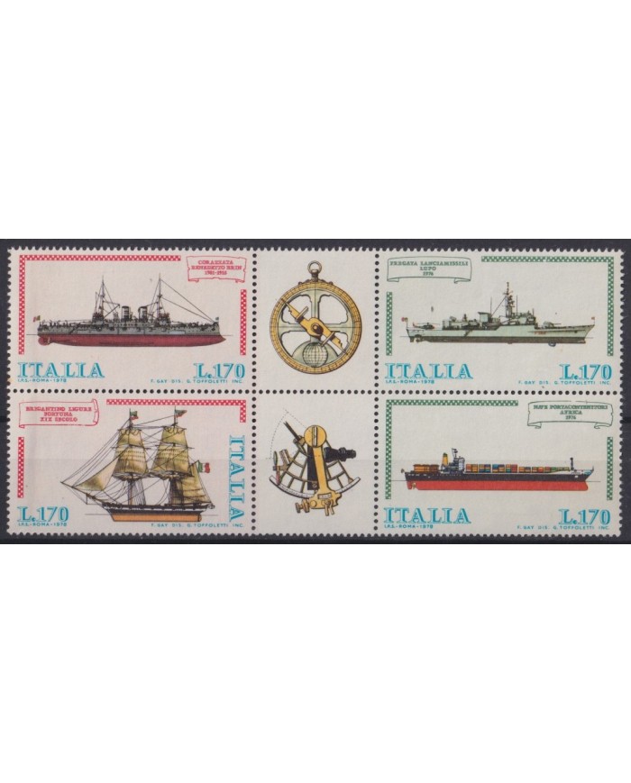F-EX41751 ITALY MNH 1978 HISTORIC SHIP LIGURIA FRAGATA MERCHANT ASTROLABY.