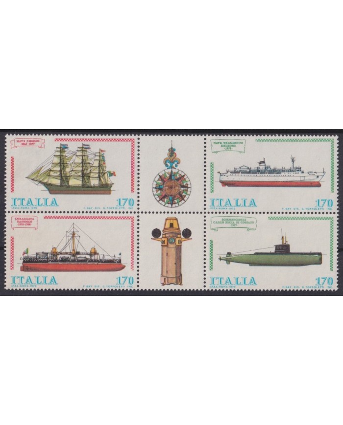 F-EX41749 ITALY MNH 1980 HISTORIC SHIP BARCOS U-BOOT SUBMARINE.