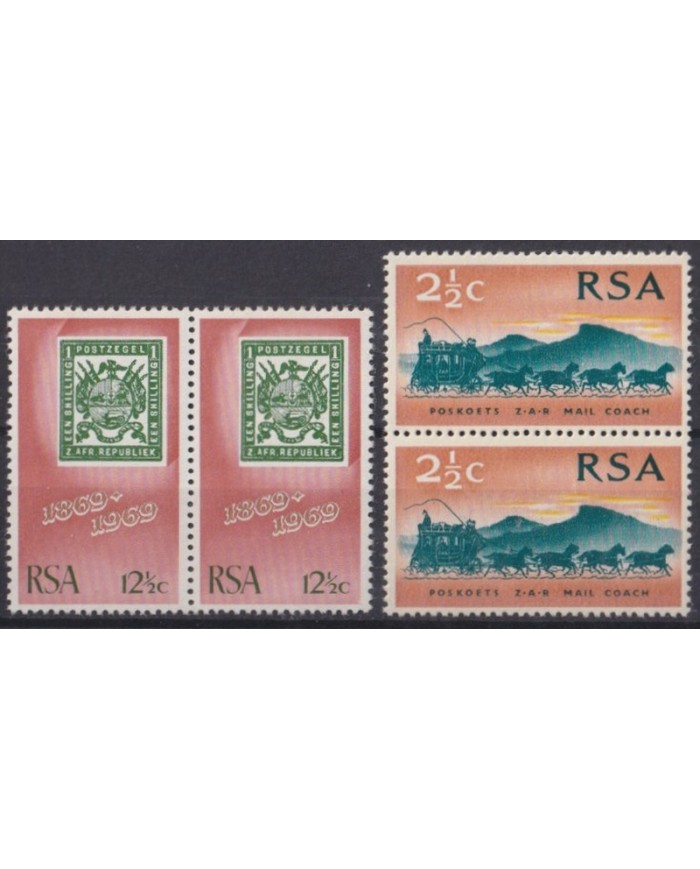 F-EX41567 SOUTH AFRICA MNH 1969 CENTENARY OF STAMPS.