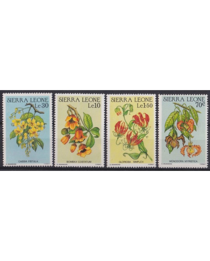F-EX41956 SIERRA LEONE MNH 1986 FLOWER FLORES.