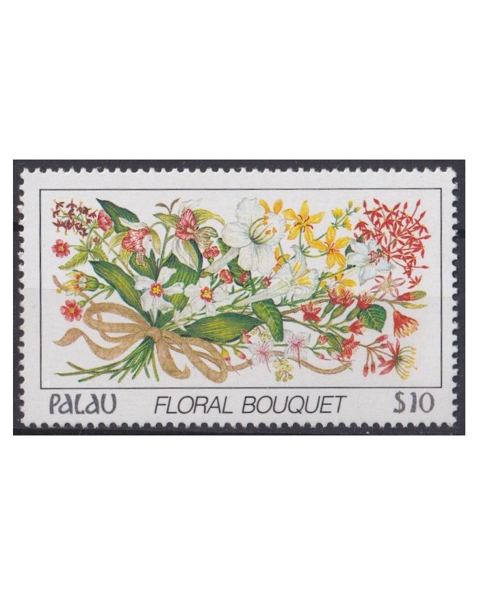 F-EX42175 PALAU MNH 1988 FLOWER FLORES FLORAL BOUQUET.