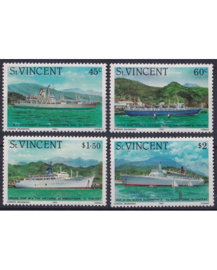 F-EX42057 ST VINCENT MNH 1982 MERCHANT SHIP BARCOS.