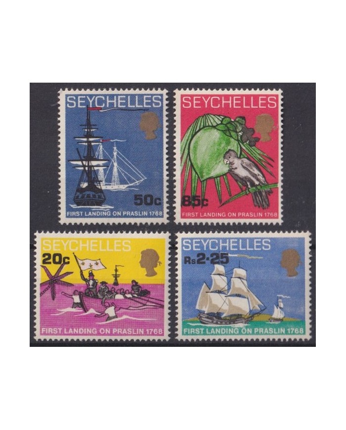 F-EX41981 SEYCHELLES MNH 1968 FIRST LANDING ON PRASLIN BIRD SHIP BARCOS.