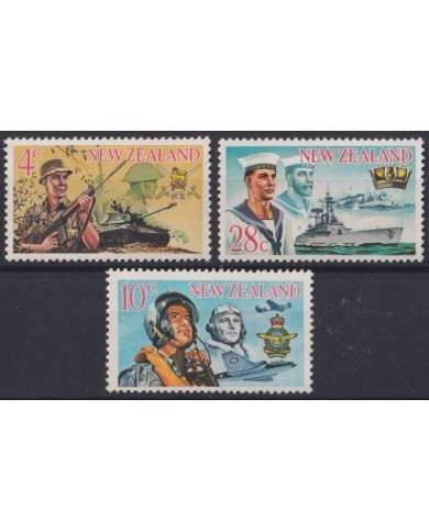 F-EX42099 NEW ZEALAND MNH 1968 ARMED FORCES BATTLESHIP TANK AIRPLANE SHIP BARCOS.