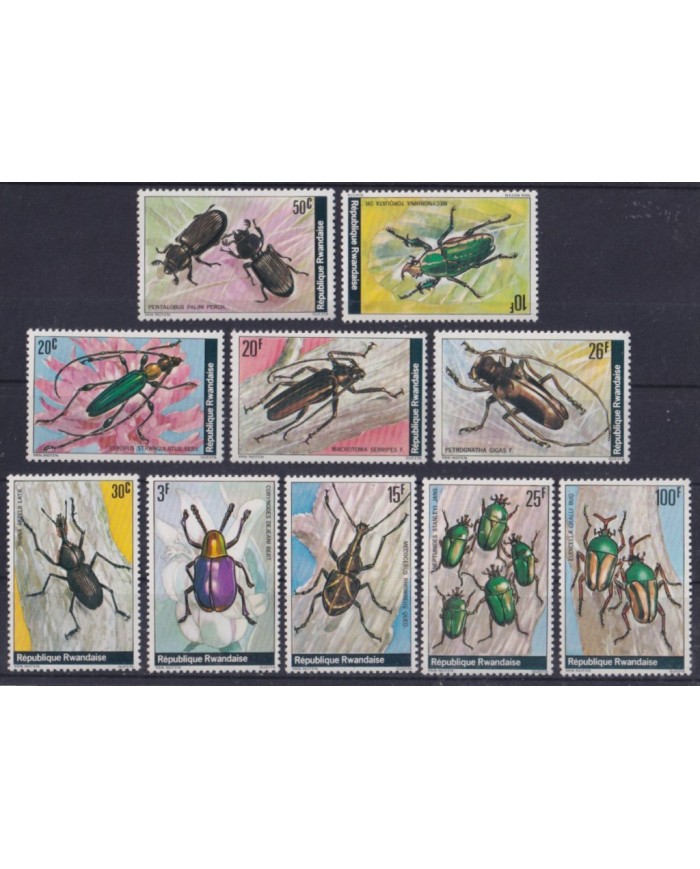 F-EX42061 RWANDA MNH 1978 INSECTS ENTHOMOLOGY BEETLE.
