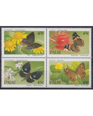 F-EX42183 PALAU MNH 1990 BUTTERFLIES PAPILLON INSECTS ENTHOMOLOGY MARIPOSAS.