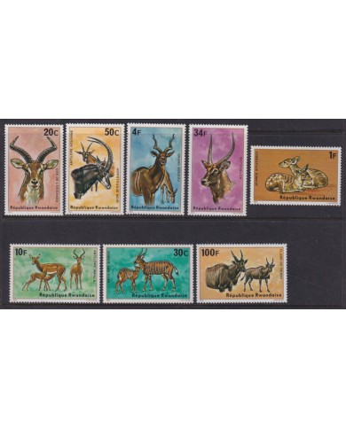 F-EX42041 RWANDA MNH 1975 ANTELOPE COB KOUDOU SITUTUNGA ELAND DERBY.