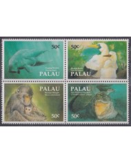 F-EX42193 PALAU MNH 1993 FAUNA MACACO CROCODILE DUGONG BOODY BIRD AVES.