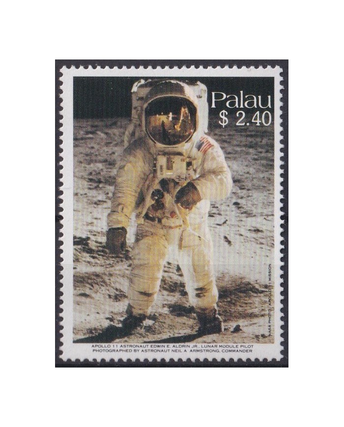 F-EX42180 PALAU MNH 1989 SPACE COSMOS ALDRIN FIRST MAN ON THE MOON APOLLO 11.