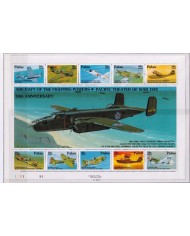 F-EX41362 PALAU MNH 1992 PACIFIC WWII AIRCRAFT FIGHTING AIRPLANE SEAPLANE AVION.