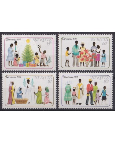 F-EX42104 ST KITTS MNH 1984 CHRISTMAS NAVIDAD DRAWING.