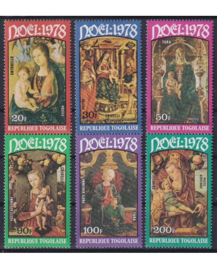 F-EX42134 TOGO MNH 1978 CHRISTMAS NAVIDAD ART PAINTING TURA CRIVELLI.