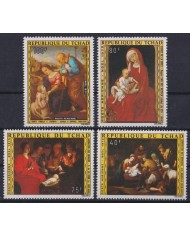 F-EX42129 CHAD TCHAD MNH 1975 CHRISTMAS NAVIDAD ART PAINTING RAPHAEL MURILLO VASN DER WEYDEN.