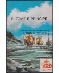 F-EX38724 SAO TOME I PRINCIPE 1991 MNH DISCOVERY SHIP COLUMBUS DESCUBRIMIENTO COLON.
