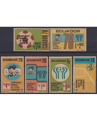 F-EX42610 ECUADOR MNH 1978 ARGENTINA WORLD CUP SOCCER FOOTBALL.