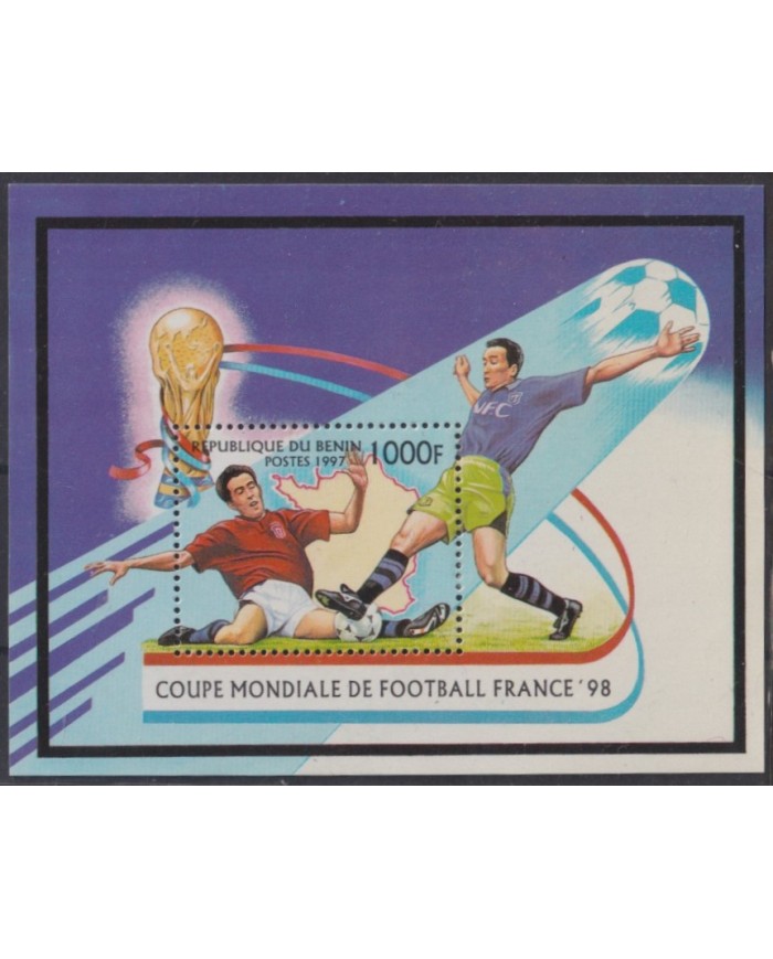 F-EX42367 BENIN MNH 1997 WORLD CHAMPIONSHIP CUP SOCCER FOOTBALL.