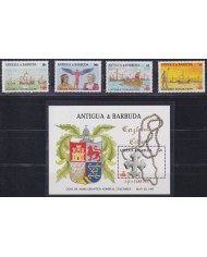 F-EX41885 ANTIGUA & BARBUDA MNH 1988 DISCOVERY LANDING IN AMERICA COLUMBUS SHIP.
