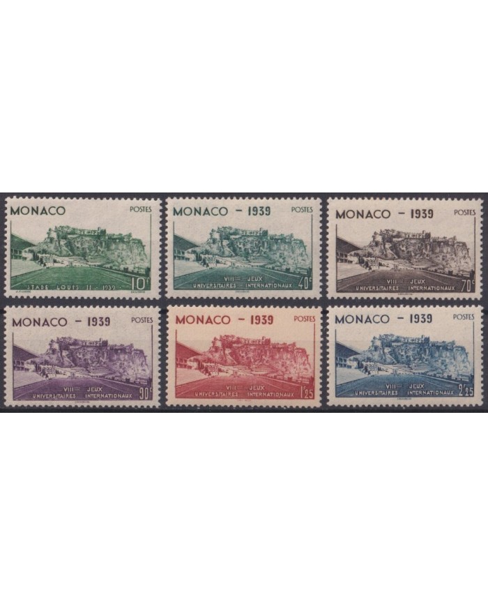 F-EX42321 MONACO MH 1939 UNIVERSITARY OLYMPIC GAMES LOUIS STADIUM.