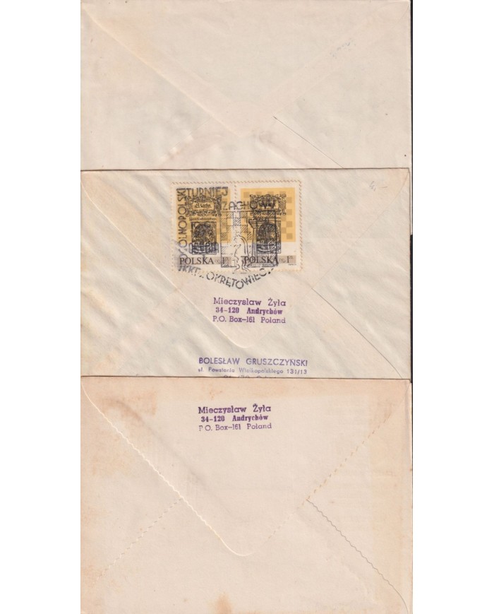 F-EX1906 POLONIA POSLKA POLAND. 10 SPECIAL CANCEL CHESS AJEDREZ.