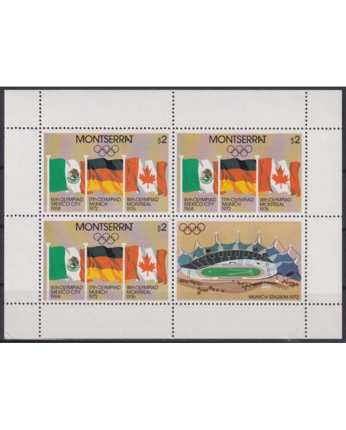 F-EX42750 MONTSERRAT MNH 1984 LOS ANGELES OLYMPIC GAMES STADIUM.