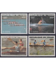 F-EX42383 CHAD TCHAD MNH 1984 LOS ANGELES OLYMPIC GAMES SAILING CANOES KAYAK.