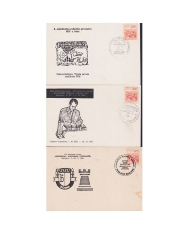 F-EX1921 YUGOSLAVIA JUGOSLAVIJA. 10 SPECIAL CANCEL CHESS AJEDREZ.