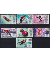 F-EX41901 SAUDI ARABIA FUJEIRA MNH 1968 GRENOBLE WINTER OLYMPIC GAMES SKI GYMNASTICS.