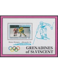 F-EX42646 GRENADINES & GRENADINES MNH 1992 ALBERTVILLE WINTER OLYMPIC GAMES HOCKEY.