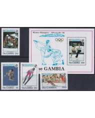 F-EX42621 GAMBIA MNH 1992 ALBERTVILLE WINTER OLYMPIC GAMES HOCKEY GYMNASTICS SKI.