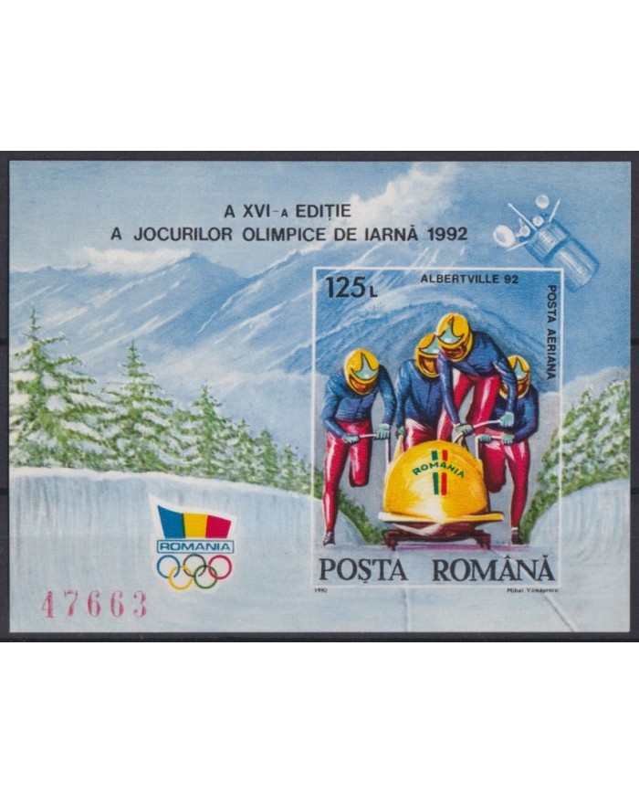 F-EX42747 RUMANIA MNH 1992 ALBERTVILLE WINTER OLYMPIC GAMES.