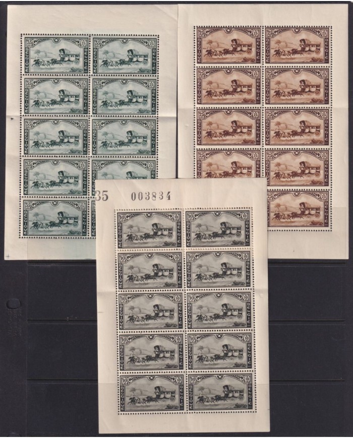 F-EX31092 BELGIUM BELGIQUE 1935 INTERNATIONAL PHILATELIC EXPO STAGECOACH SHEET.