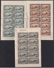 F-EX31092 BELGIUM BELGIQUE 1935 INTERNATIONAL PHILATELIC EXPO STAGECOACH SHEET.