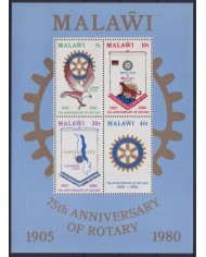 F-EX42701 MALAWI MNH 1980 75th ANNIV ROTARY INTERNATIONAL.