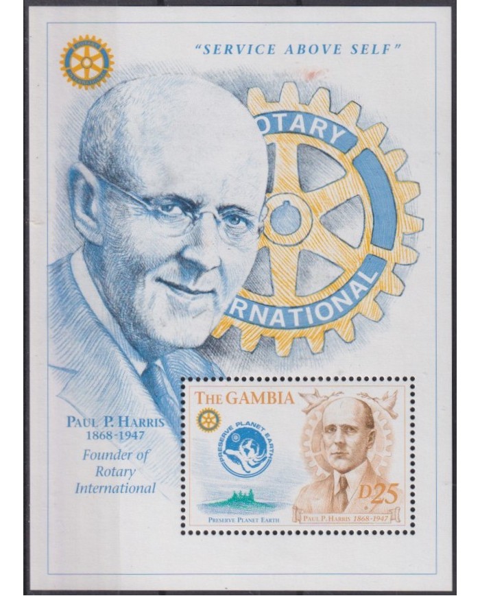 F-EX42623 GAMBIA MNH 1980 75th ROTARY INTERNATIONAL PAUL P. HARRIS.