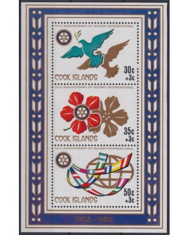 F-EX42390 COOK IS MNH 1980 PIGEON BIRD 75th ANNIV INTERNATIONAL ROTARY CLUB.