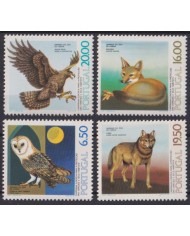 F-EX42263 PORTUGAL MNH 1980 WILDLIFE PRESERVATION EAGLE OWL BIRD WOLF.