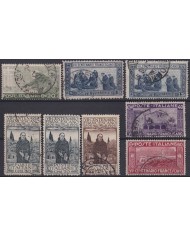 F-EX37493 ITALY 1926 USED ST FRANCIS VII CENTENARY COMPLETE SET.