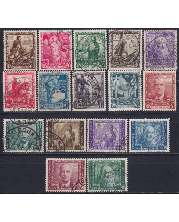 F-EX37518 ITALY 1938 USED PROCLAMATION OF EMPIRE COMPLETE SET.