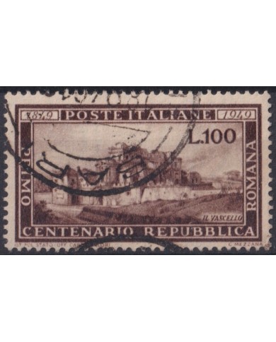 F-EX37520 ITALY 1949 USED REPUBLICA ROMANA SET.